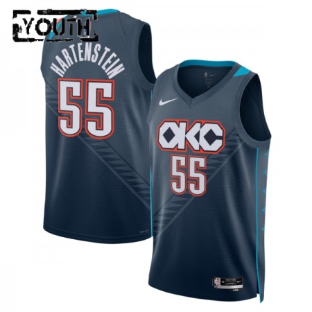 NBA Børn Trøje Oklahoma City Thunder Isaiah Hartenstein 2025-26 Nike City Edition Sort Swingman NBA Børn Trøje Oklahoma City Thunder Isaiah Hartenstein 2025-26 Nike City Edition Sort Swingman